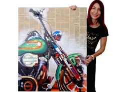 Hot MCW Ölgemälde Motorrad Handgemalt