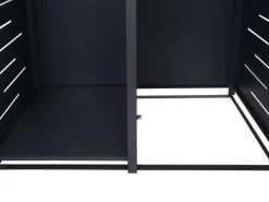 Outlet MCW Mülltonnenverkleidung E83-B Anthrazit Stahl 117x132x82cm