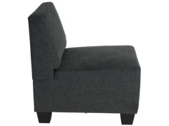 Hot MCW Modular 3-Sitzer Sofa Couch Moncalieri -Grau ohne Armlehnen Anthrazit