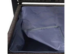 MCW Poly-Rattan 2er Sitzbank F39 -meliert Kissen