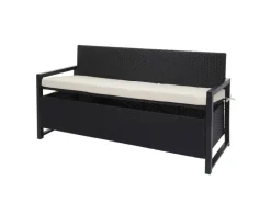 MCW Poly-Rattan 3er Sitzbank F39 Kissen Creme