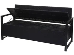 MCW Poly-Rattan 3er Sitzbank F39 Kissen Creme