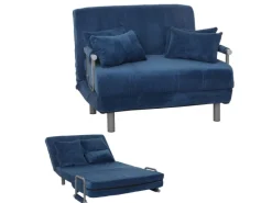 Best MCW Schlafsessel K29 Stoff Cord 330g/m² Blau