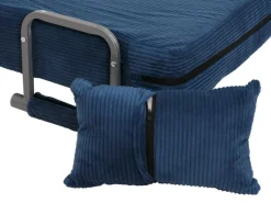 Best MCW Schlafsessel K29 Stoff Cord 330g/m² Blau