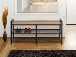 Clearance MCW Schuhregal A27 40x107x38cm Wildeiche-Optik