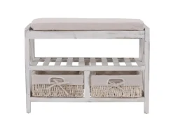 Clearance MCW Schuhregal C48 Sitzbank Weiß