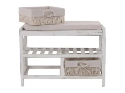 Clearance MCW Schuhregal C48 Sitzbank Weiß