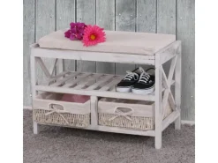 Clearance MCW Schuhregal C48 Sitzbank Weiß