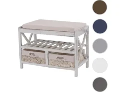Clearance MCW Schuhregal C48 Sitzbank Weiß