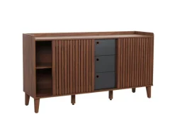 MCW Sideboard M48 -Optik Schubladen Dunkelgrau