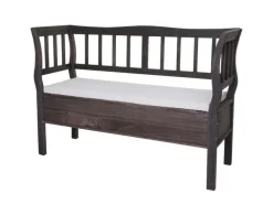 MCW Sitzbank H207 Staufach Shabby-Look Grau-Braun Shabby