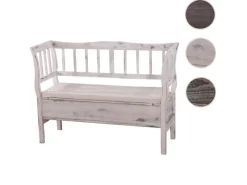 Online MCW Sitzbank H207 Staufach Shabby-Look Shabby Weiß