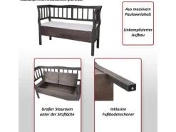 Online MCW Sitzbank H207 Staufach Shabby-Look Shabby Weiß