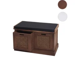 MCW Sitzbank J49 Aufbewahrungsboxen 47x75x40cm Polster Schwarz