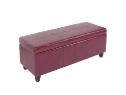 Clearance MCW Sitzbank mit Aufbewahrung Arezzo LEDER 112x45x45cm Rot