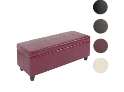 Clearance MCW Sitzbank mit Aufbewahrung Arezzo LEDER 112x45x45cm Rot