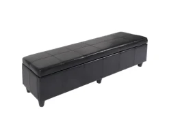 MCW Sitzbank mit Aufbewahrung Arezzo XXL Schwarz
