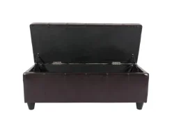 Clearance MCW Sitzbank mit Aufbewahrung Arezzo LEDER 112x45x45cm Braun