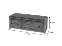 MCW Sitzbank mit Staufächern H53 Braun