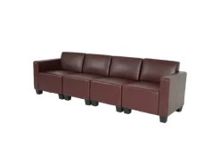 Online MCW 4-Sitzer Sofa Moncalieri Rot-Braun