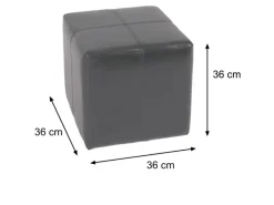 MCW Sitzhocker Carrara Braun 36x36x36cm