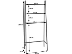 Discount MCW Standregal K82 Marmor-Optik Weiß Weiß-Marmoriert