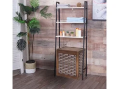 Discount MCW Standregal K82 Marmor-Optik Weiß Weiß-Marmoriert