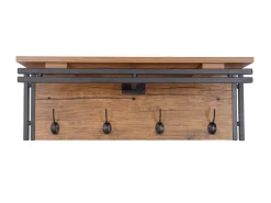 MCW Wandgarderobe A27 4 Haken 3D-Struktur Wild-Optik