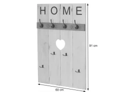 MCW Wandgarderobe C89 Home Shabby-Look Naturbraun