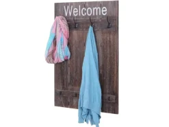 Outlet MCW Wandgarderobe C89 Welcome Shabby Shabby Braun
