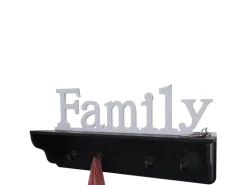 MCW Wandgarderobe D41 Family Schwarz/weiß