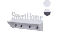MCW Wandgarderobe D41 Sweet Home 4 Haken Weiß