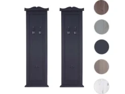 New MCW Wandgarderobe H33 2er-Set Lackiert Dunkelgrau