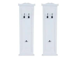 MCW Wandgarderobe H33 2er-Set Lackiert Weiß