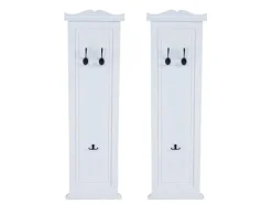 MCW Wandgarderobe H33 2er-Set Lackiert Weiß