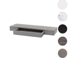 New MCW Wandregal H37 Schublade 8x80x25cm Shabby Grau