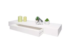 Sale MCW Wandregal H37 Schublade 8x80x25cm Weiß Reinweiß