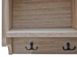 MCW Wandregal K49 Garderobe Wandgarderobe Regal 3 Staufächer 5 Haken 30x80x20cm Holz