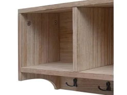MCW Wandregal K49 Garderobe Wandgarderobe Regal 3 Staufächer 5 Haken 30x80x20cm Holz