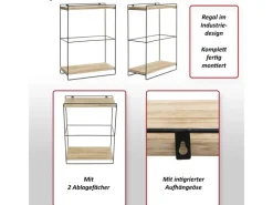 Discount MCW Wandregal K77 50x35x17cm Natur
