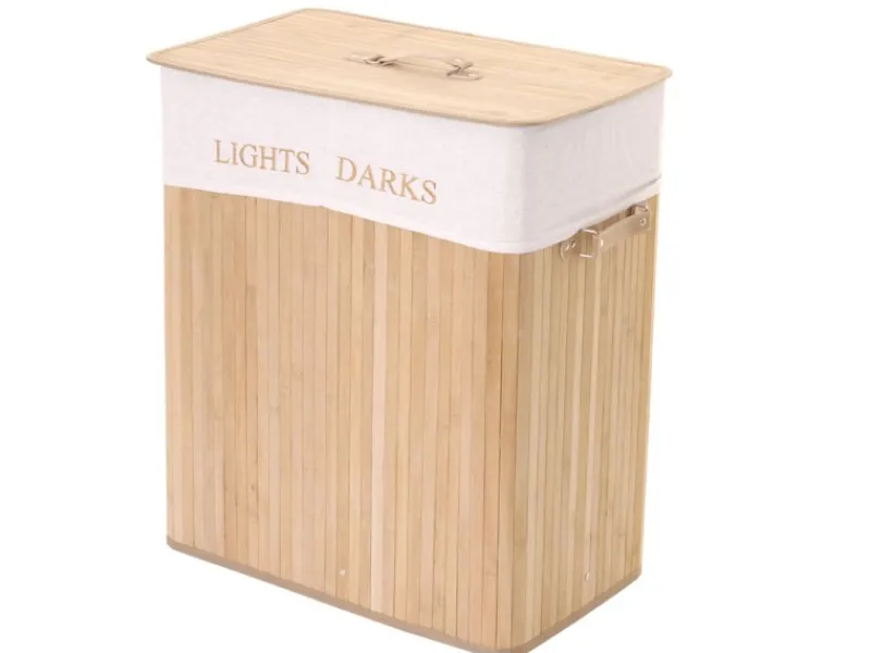 Clearance MCW Wäschekorb C21 63x55x34cm 100l farben Natur