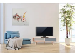 Clearance MeGusta FernsehTisch Grau Rechteckig (BxHxT) 120x45x60 cm TV Tisch Arturo