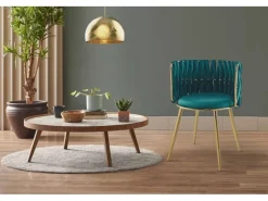 Hot MeGusta Moderner Stuhl 2er-Set Polsterstuhl Esszimmerstuhl mit Armlehne Clara Grün