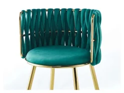 Hot MeGusta Moderner Stuhl 2er-Set Polsterstuhl Esszimmerstuhl mit Armlehne Clara Grün