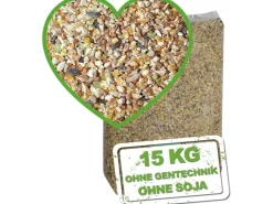 Hot MeineHennen KÖRNER VITAL 15 Kg PREMIUM Hühnerfutter Wachtelfutter mit Muschelschalen Alleinfuttermittel