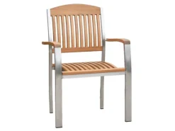 Sale Merxx Keros Stapelsessel 2er-Set Edelstahl/Akazie