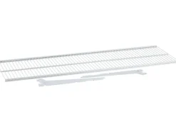 Metall-Drahtboden-Set 25,5 cm x 80,5 cm Weiß-Alu