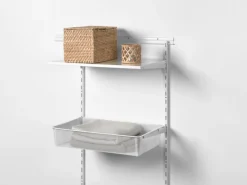 Hot Metall-Drahtgitterkorb 21 cm x 39 cm x 60 cm Weiß-Matt Weiß - Matt