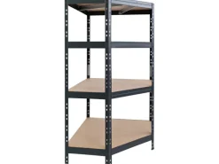 AR Shelving Metall-Eck-Schwerlast-Steckregal Rivet Anthrazit 180 cm x 90 cm x 45 cm x 65 cm