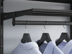 Discount Metall-Hängeschiene 65 cm Schwarz Schwarz Matt